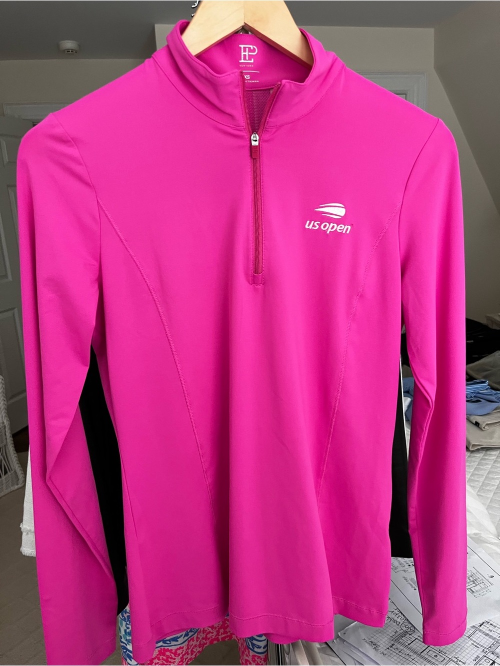 Women's Pink Long Sleeve 1/4 zip US Open 🎾Top XS